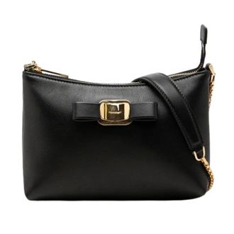Ferragamo Pre-owned Crossbody Bag - Dames - Pre-owned - Zwart - Maat: ONE Size Leer