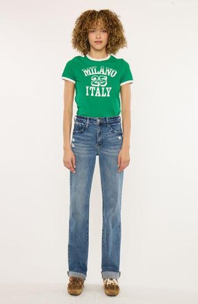 Kancan Trinity Essentials High Rise True Straight Jeans in Dark Wash at Nordstrom, Size 26