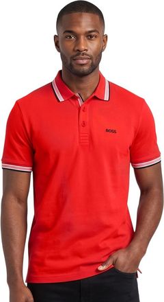HUGO BOSS Red Shirt Collar Polos