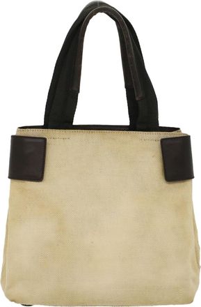 Prada Beige Canvas Handbag (Pre-Owned)