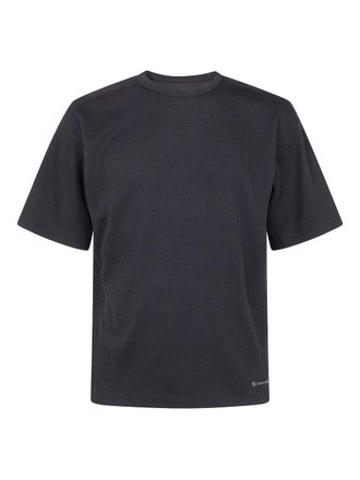 Snow Peak embroidered ribbed T-shirt - men - Fabric - S - Black