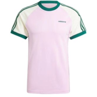 adidas 80s Premium 3-Stripes T-Shirt Asia Sizing Pink Green JC6513