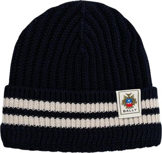 Bally Beanie - Dames - Hoeden - Blauw - ONE Size - Wol - Accessoires
