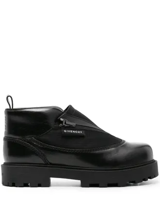 Givenchy Mens Storm Ankle-Length Leather Boots