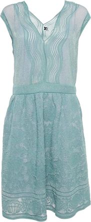 Missoni shell lurex-knit dress - Blue