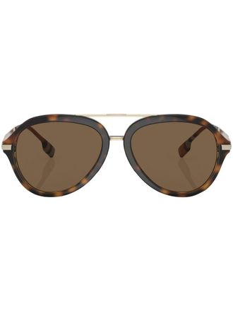 Burberry Sunglasses Jude zonnebril met piloten montuur - Bruin