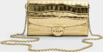 Lauren Ralph Lauren Womens Adair croc evening bag