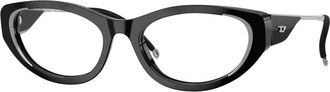 Diesel Stijlvolle Bril in Zwart - Dames - Brillen - Zwart - 53 MM - Accessoires