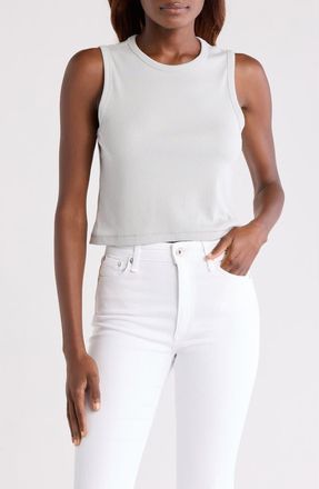 Rag & Bone Essie Rib Crop Tank in Storm at Nordstrom Rack, Size X-Large