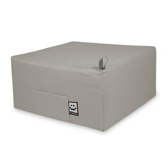 Happers Happers - Puff Cama Individual Para Una Persona Polipiel Gris Claro &Uacute;nico Gris Claro