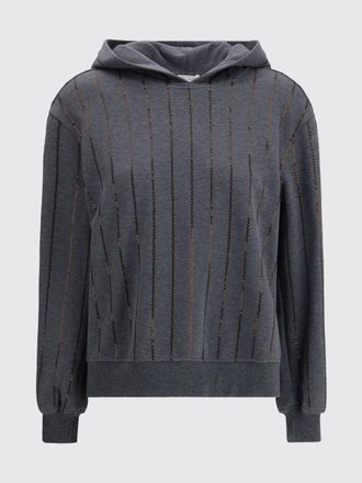 Brunello Cucinelli Felpa in maglia Brunello Cucinelli con paillettes ricamate