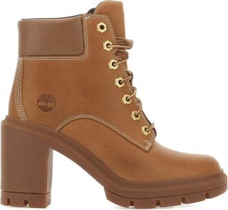 Timberland lace-up block-heel boots - women - Rubber/Leather/Fabric - 8 - Brown