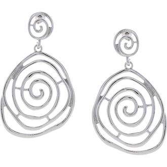 Olivia Welles Spiral Swirl Earrings in Silver at Nordstrom Rack