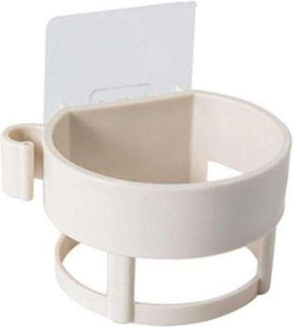 No Brand Soporte Para Secador De Pelo - Accesorios De Montaje En Pared - Organizaci&oacute;n Del Ba&ntilde;o - No Requiere Taladro - 11x7cm - Beige