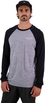 Mons Royale Icon Raglan Top - Mens in Grey Heather/black at Nordstrom, Size Small