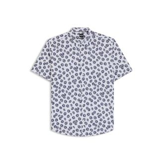 BOSS Slim-fit shirt in floral-print cotton