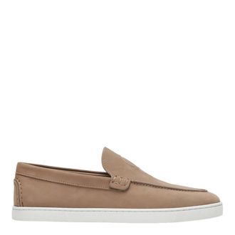 Christian Louboutin Loafers, male, Brown, Size: 9 1/2 US Moonboat Flat