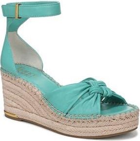 Franco Sarto Clementine Ankle Strap Platform Wedge Sandal in Blue at Nordstrom Rack, Size 9.5