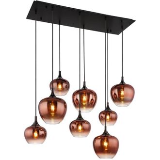 Globo Lighting L&aacute;mpara Colgante - Maxy - Rojo - Vidrio - Gran L&aacute;mpara De