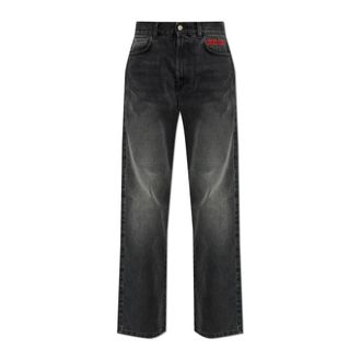 Carne Bollente Straight Jeans, male, Gray, Size: W32 Slightly Tapered Jeans