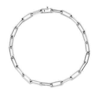 Ti Sento Womens Paperclip Medium Necklace In Silver