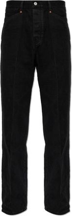 Christophe Lemaire Straight Leg 5 Pockets - Heren - Jeans - Zwart - Maat: M Katoen