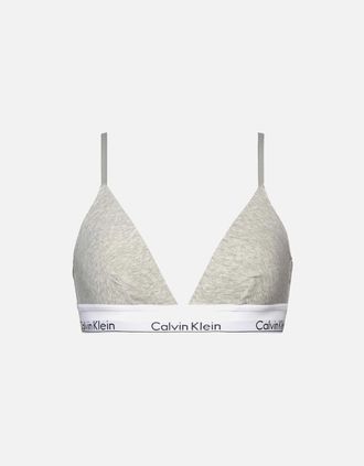 Calvin Klein Womens Modern Cotton Triangle Bra, Heather Grey - Size: XS