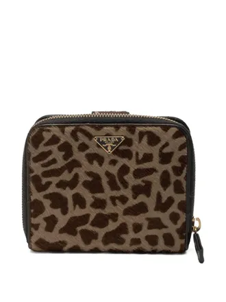Prada 2000s calf hair wallet - Brown