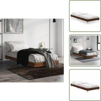 vidaXL The Living Store Giroletto senza Materasso Rovere Marrone 75x190cm in Truciolato - Letto in compensato