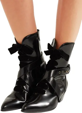 Philosophy di Lorenzo Serafini Black Leather Ankle Boots Size 38