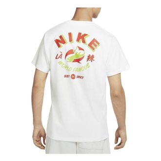 Nike Mens Nike Logo Printing Sports Short Sleeve White T-Shirt DO2320-100
