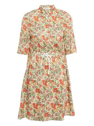 Sonia Rykiel Pre-Owned floral-print mini dress - women - Cotton - S - Neutrals