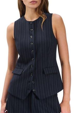 Rag & Bone Irina Ponte Longline Vest in Navy Multi at Nordstrom Rack, Size 0