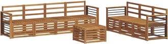 vidaXL Juegos De Sof&aacute;s 8 Uds. Natural Madera De Acacia S&oacute;lida Vidaxl
