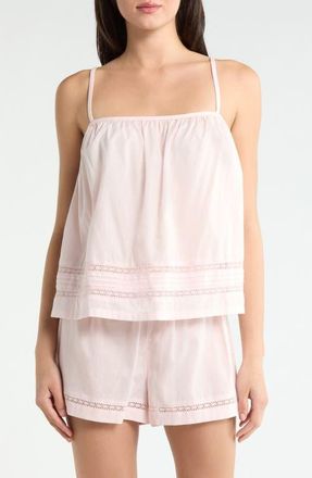 Nordstrom Peached Cotton Lawn Short Pajama Set in Pink Crystal at Nordstrom, Size X-Large