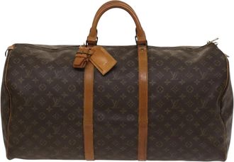 Louis Vuitton Keepall 60 Brown Canvas Travel Bag (Pre-Owned)