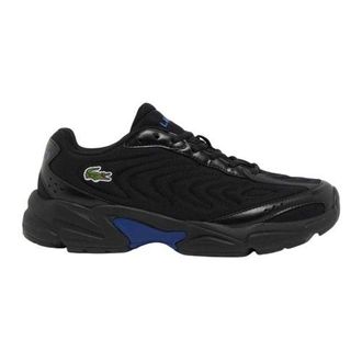 Lacoste Storm 96 2K herensneakers met dikke zool (ZWART/BLAUW)
