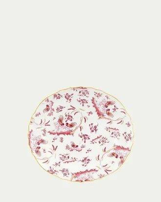 Ginori 1735 Oro Di Doccia Magenta Round Flat Plate