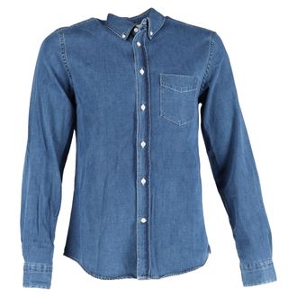 Acne Studios Acne Studios Isherwood Overhemd met Knopen in Blauw Denim