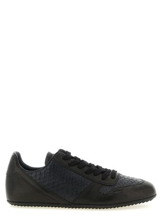 Rick Owens Black Leather Sneakers