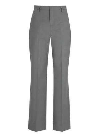 BRIGLIA 1949 Grey Lutetigw Wool Wide-Leg Pants