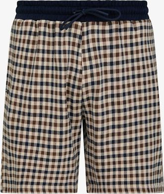 Aquascutum Mens Aquascutum Mens Club Check Shorts - Navy 11 - Size: 35/34/32