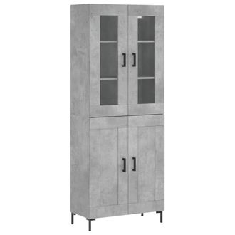 Berkfield Home Highboard Concrete Grey 69.5x34x180 cm Engineered Wood
