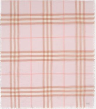 Burberry Wide Check Wool Scarf