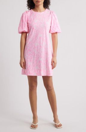 Lilly Pulitzer Mercer Puff Sleeve Cotton T-Shirt Dress in Rousseau at Nordstrom, Size Xx-Small