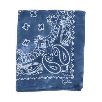 Golden Goose Accessoires, Dames, Blauw, ONE Size, Printed Silk Foulard