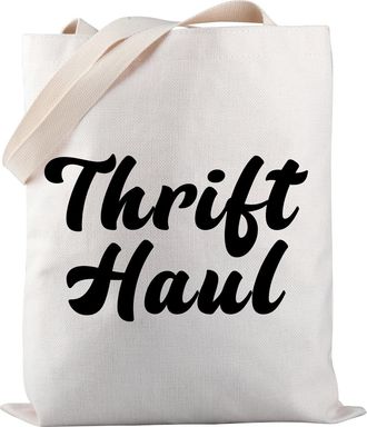 Generic Thrift Lover Gift Thrifting Addict Tote Bag Thrift Haul Tote Bag Thrifter Merchandise (Thrift Haul TOTE)