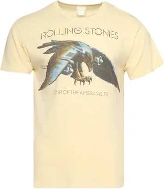 MadeWorn T-shirt Rolling Stones Tour of the Americas con grafica 75 - Giallo