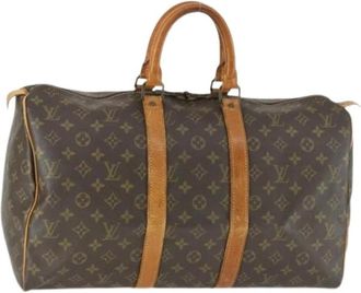 Louis Vuitton Pre-owned Weekend Bags, female, Brown, Size: ONE SIZE Pre-owned Canvas Weekend Bag