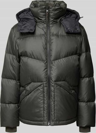 Marc O'Polo Denim Marc OPolo Denim Regular Fit Daunenjacke mit abnehmbarer Kapuze in Khaki, Größe XXL